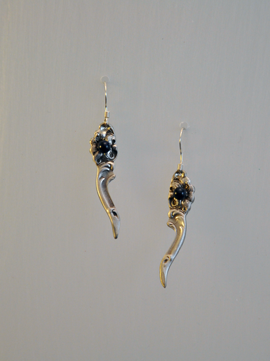 Antique spoon earrings