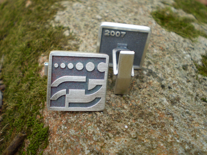 Business logo cufflinks