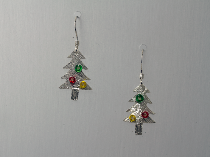 Christmas tree earrings